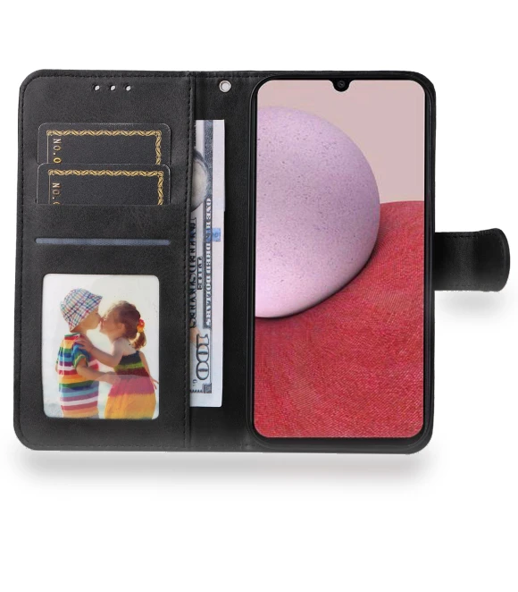 Calf Texture PU Leather Phone Cover with Magnetic Clasp and Wrist Strap — Phone Accessories, Smartwatch 2025