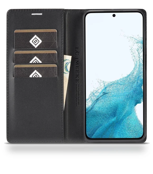 Carbon Fiber Texture Phone Flip Leather Wallet Case — Flip Cases, Smartwatch 2025