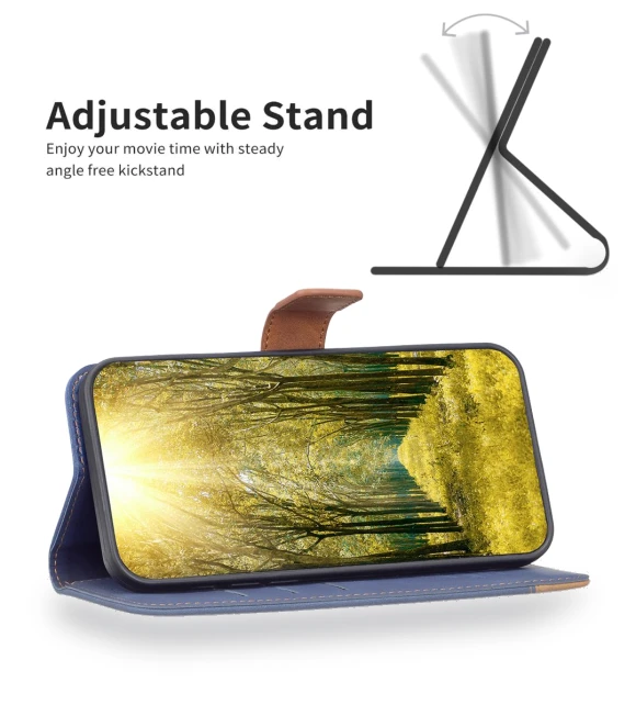 Color Splicing Skin Touch Leather Phone Cover Wallet Stand — Phone Accessories, Smartwatch 2025