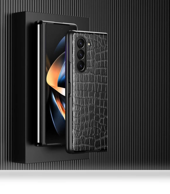 Crocodile Texture Folding Phone Case — Basic Cases, Smartwatch 2025
