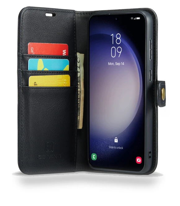Detachable Split Leather Phone Cover with Stand Wallet — Phone Accessories, Smartwatch 2025