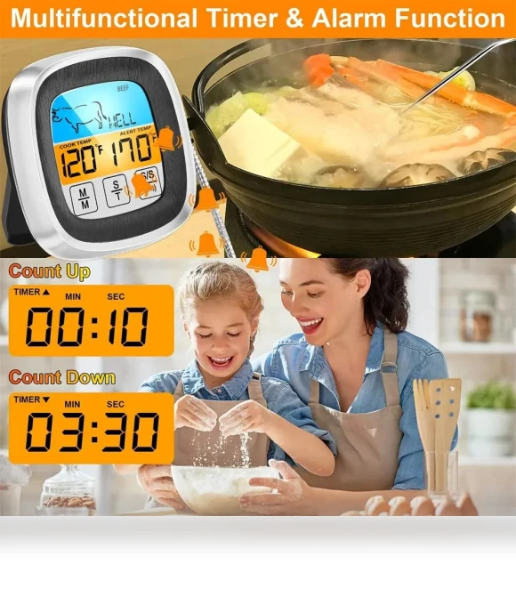Digital Kitchen Thermometer with Probe — Instant-Read, Leisure outdoor