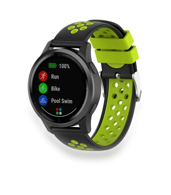 Dual Color Round Holes Silicone Smart Watch Replacement Strap — Fitness Bands, Smartwatch 2025