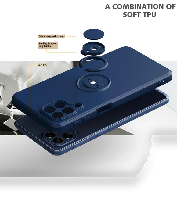 Finger Ring Kickstand Design Anti-scratch Cover Liquid Silicone Cell Phone Protective Case — Screen Protectors, Smartwatch 2025