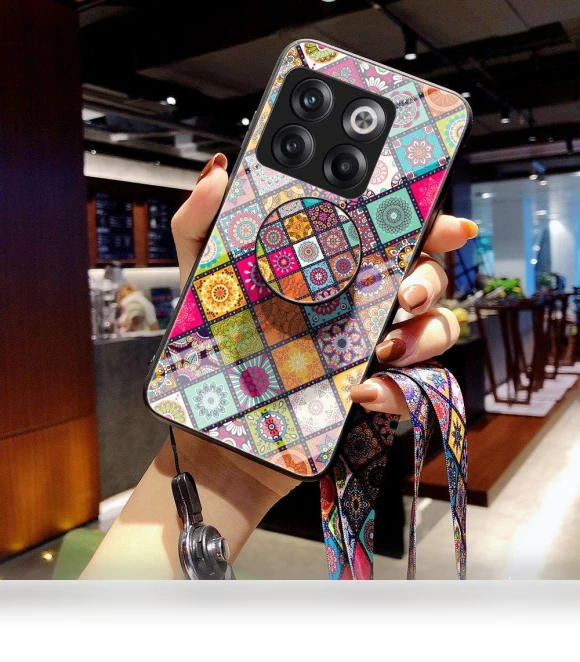 Flower Pattern Hybrid Phone Case with Kickstand — Phone Accessories, Smartwatch 2025