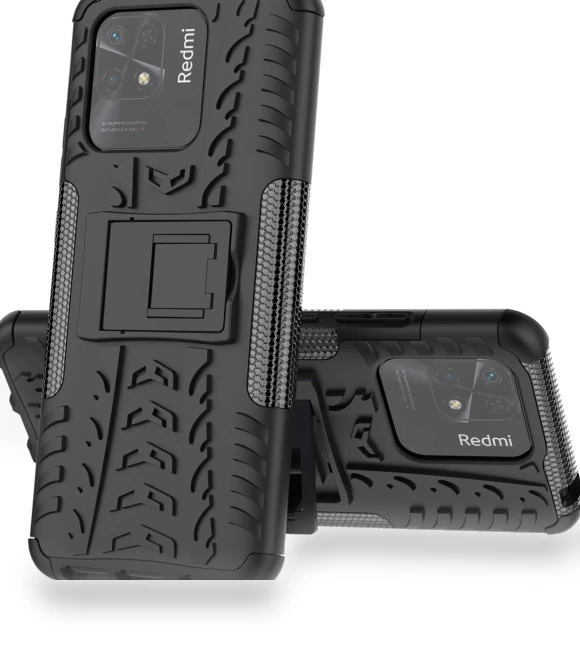 Hard PC+Soft TPU Cool Case Tires Style Non-Slip Kickstand Hybrid Impact Cover — Bumpers, Smartwatch 2025