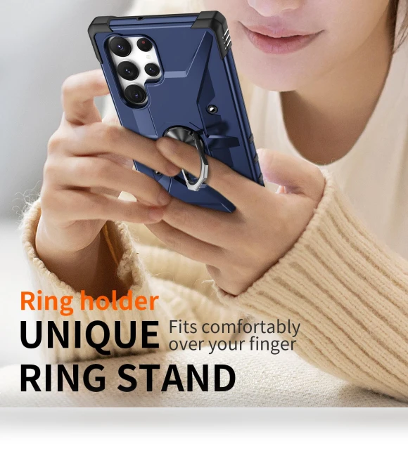 Hybrid Phone Cover with Ring Holder Kickstand — Phone Accessories, Smartwatch 2025