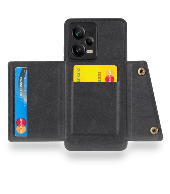Kickstand PU Leather Coated TPU Case with Car Mount Metal Sheet — Phone Accessories, Smartwatch 2025
