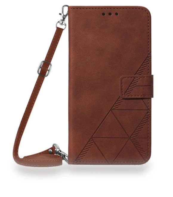 Leather Case with Shoulder Strap Wallet Stand — Phone Accessories, Smartwatch 2025