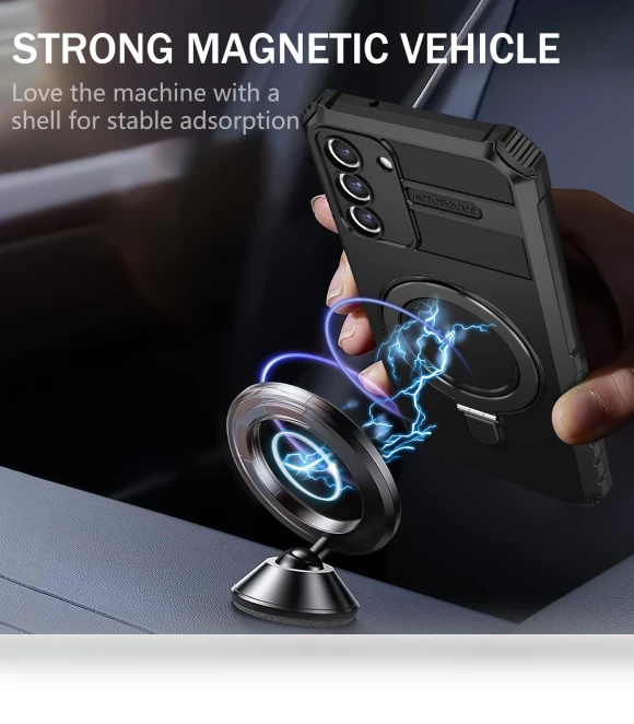 Magnetic Metal Ring Kickstand Phone Case — Phone Accessories, Smartwatch 2025