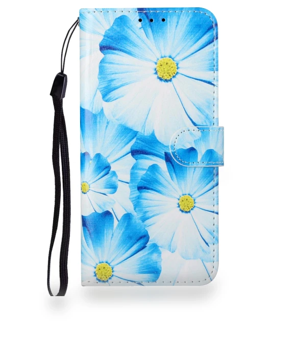 Pattern Printing PU Leather+TPU Magnetic Clasp Phone Cover Case with Foldable Stand Wallet — Flip Cases, Smartwatch 2025