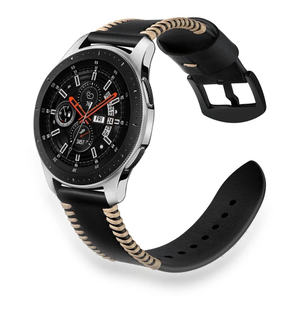 Pork Ribs Style Genuine Leather Coated Smart Watch Band — Bands, Smartwatch 2025