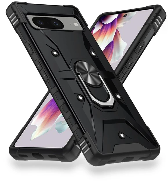 Protective Case Combo TPU+PC with Ring Holder and Stand — Phone Accessories, Smartwatch 2025