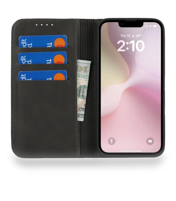 PU Leather Calf Textured Magnetic Closing Smart Phone Cover — Flip Cases, Samrtwatch Bands Straps