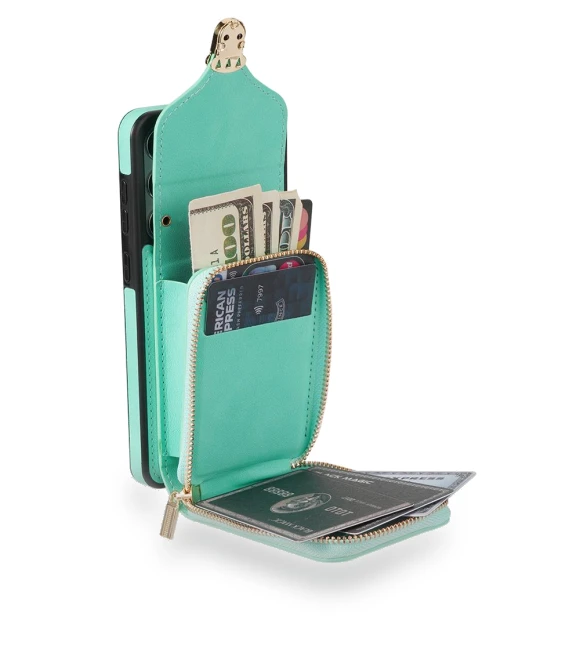 PU Leather+TPU Card Slot Case with Kickstand and Crossbody Strap — Phone Accessories, Smartwatch 2025
