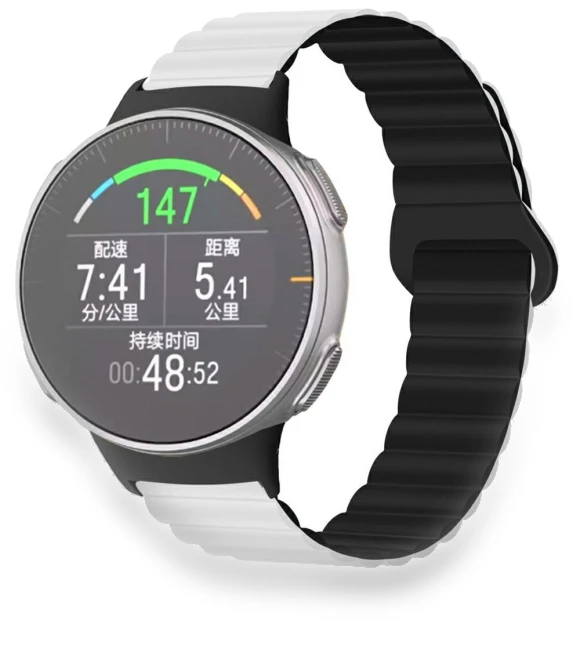 Silicone Watch Band Dual Color Magnetic Wrist Strap — Bands, Smartwatch 2025