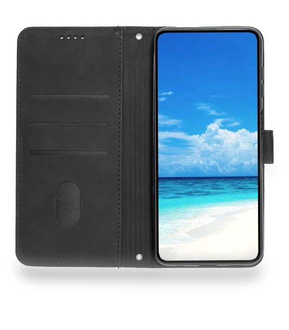 Skin-touch Feeling PU Leather Wallet Stand Shell Phone Case with Strap — Phone Accessories, Smartwatch 2025
