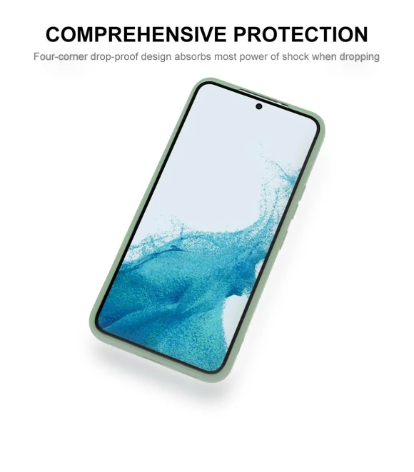 Solid Color Straight Edge Drop-resistant Cover Liquid Silicone Precise Cutout Flexible Phone Case — Basic Cases, ENKAY HAT PRINCE