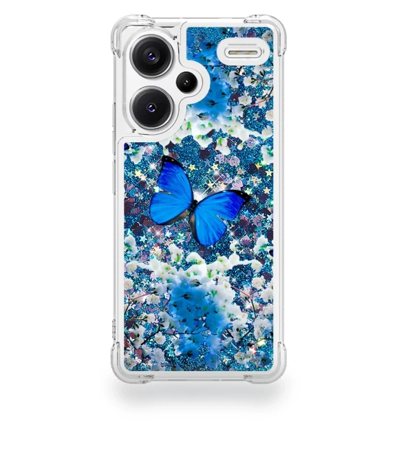 TPU Case with Quicksand and Pattern Printed Blue Butterfly — Basic Cases, Smartwatch 2025