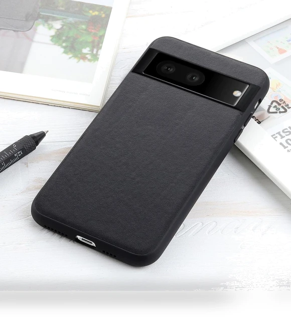 Ultra-Thin Textured Genuine Leather Phone Case — Basic Cases, Smartwatch 2025