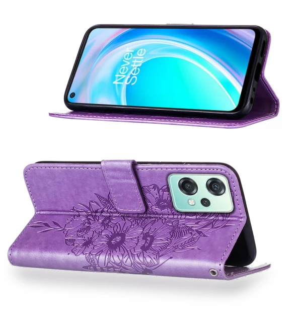 Wallet Case with Wrist Strap Butterfly Imprint Leather Phone Cover — Basic Cases, Smartwatch 2025