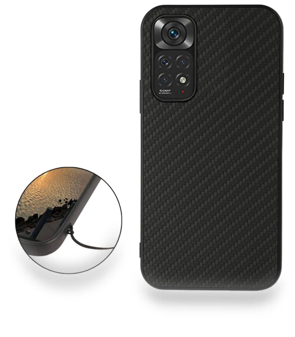 Well-Protected Carbon Fiber Texture PU Leather Case — Phone Accessories, Smartwatch 2025
