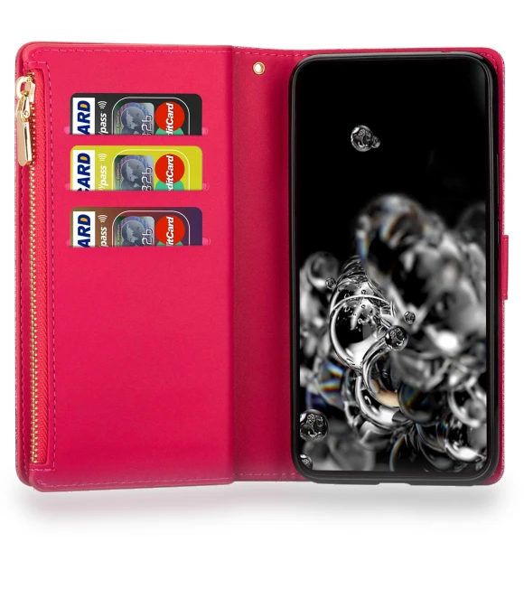 Zipper Wallet Stand PU Leather Phone Case — Flip Cases, Smartwatch 2025