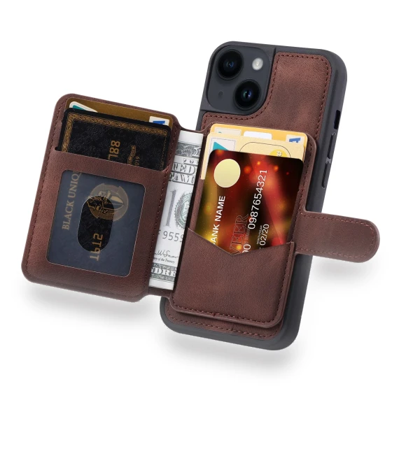 Anti-drop Leather Coated TPU Phone Case with Kickstand — Bumpers, Smartwatch 2025