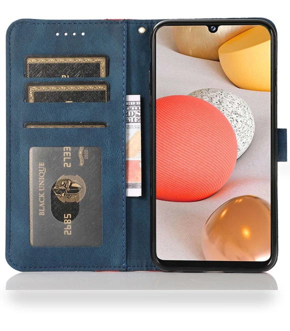 Anti-fall Color Splicing PU Leather Phone Cover — Bumpers, Smartwatch 2025
