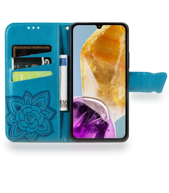 Butterfly Pattern PU Leather Hand Strap Wallet Purse Phone Cover — Phone Accessories, Smartwatch 2025