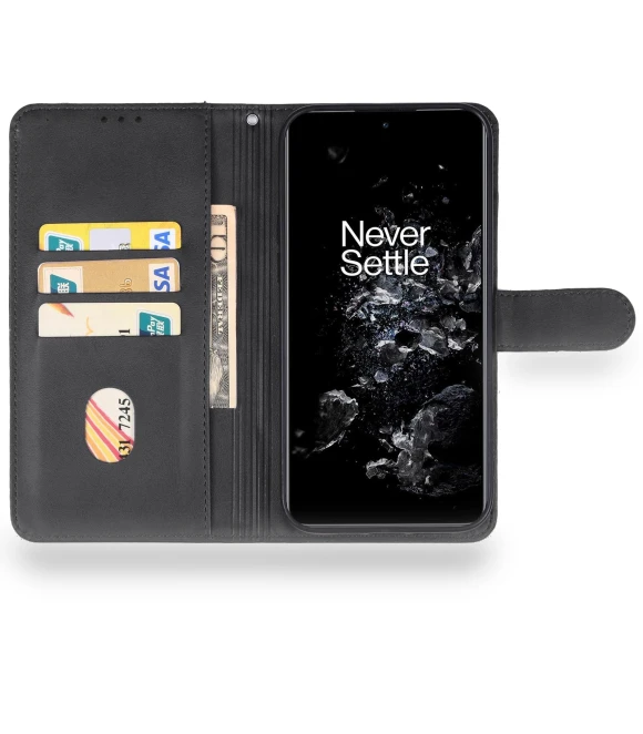 Calf Texture PU Leather Wallet Case Flip Folio Stand Magnetic Protective Phone Cover with Strap — Flip Cases, Smartwatch 2025