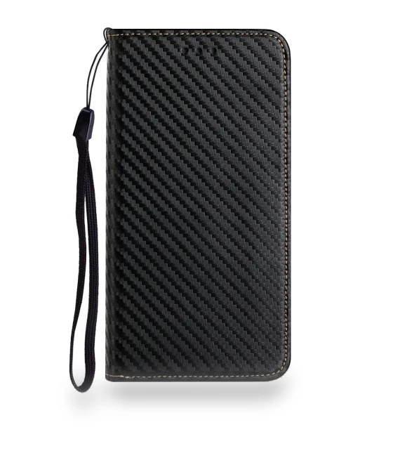 Carbon Fiber Texture PU Leather Flip Wallet Case — Flip Cases, Smartwatch 2025