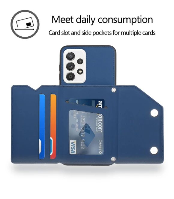 Card Holder Kickstand Phone Back Cover with Shoulder Strap — Back Covers, Smartwatch 2025