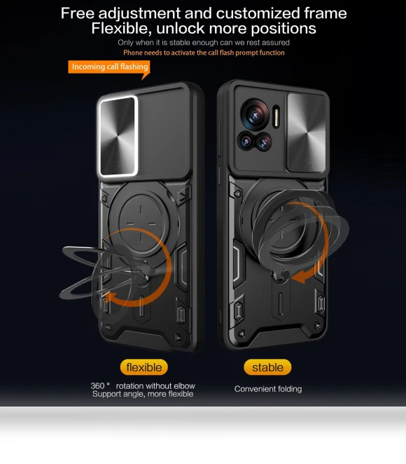 Case with sliding camera cover and stand ring — Basic Cases, Smartwatch 2025