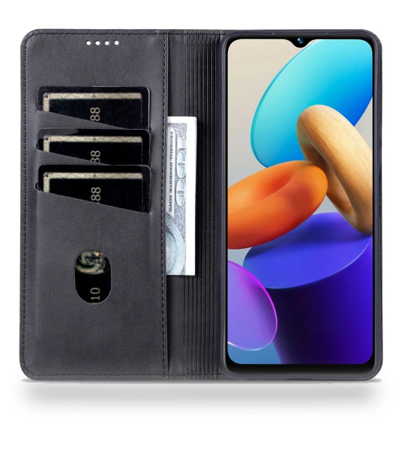 Cowhide Texture PU Leather Case with Wallet Stand — Flip Cases, Smartwatch 2025
