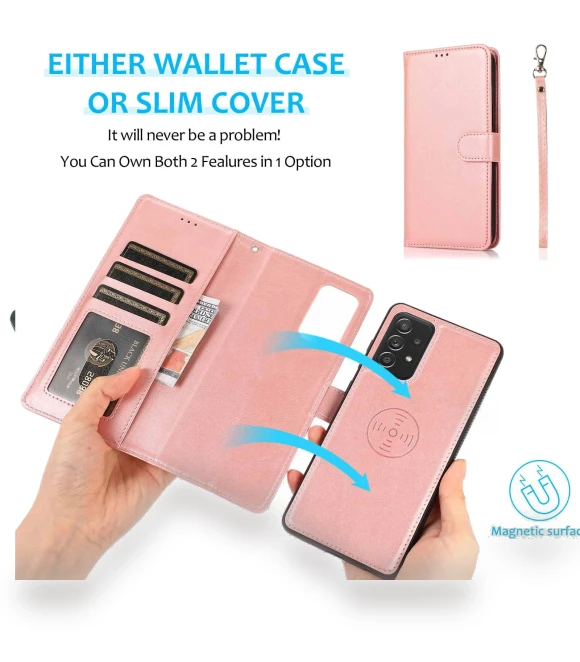 Detachable Leather Coated TPU Case with Wrist Strap — Phone Accessories, Smartwatch 2025