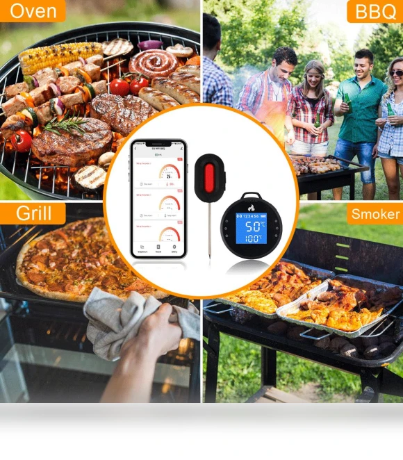 Digital Smart Wi-Fi Bluetooth Meat Thermometer — Thermometers, Leisure outdoor