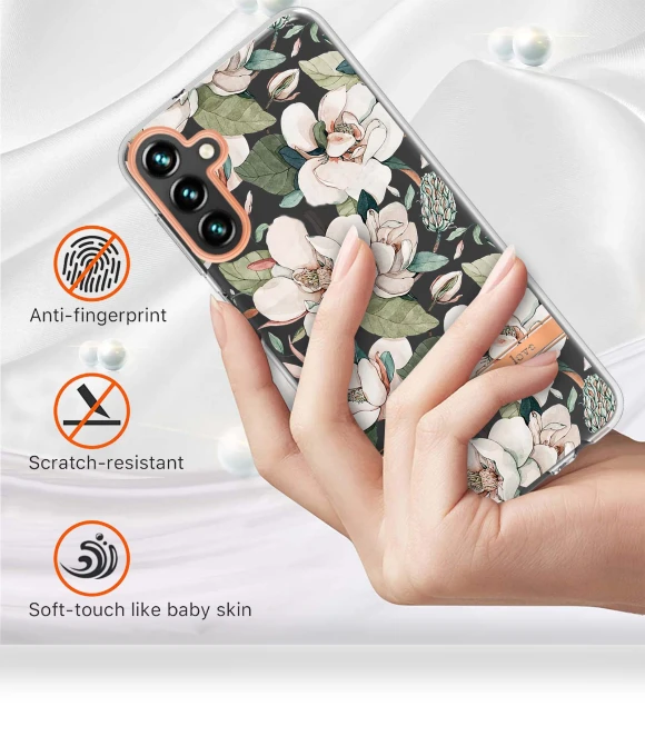 Flower Pattern Electroplated TPU Back Cover — Back Covers, Smartwatch 2025