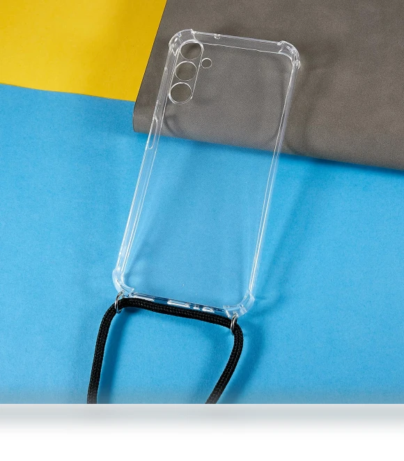 HD Clear Four Corner Anti-collision Soft TPU Case with Lanyard — Screen Protectors, Smartwatch 2025