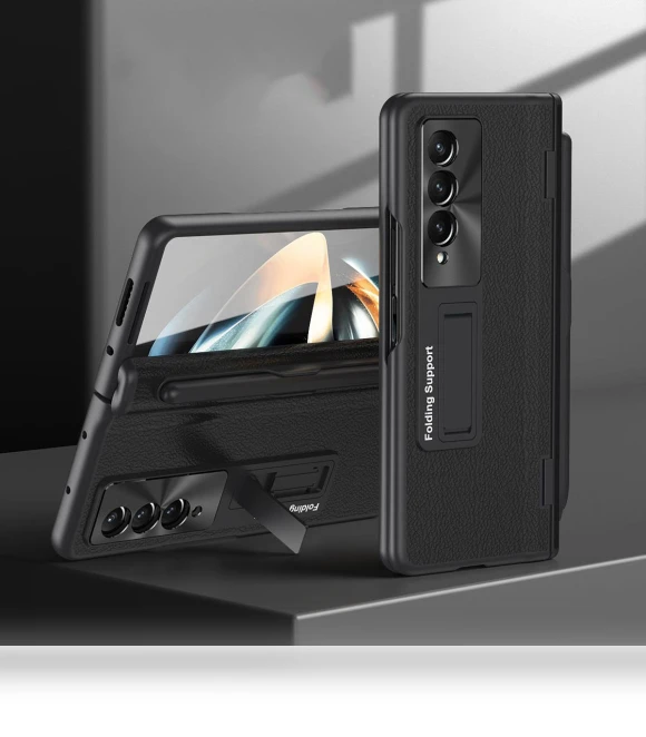 Hinged Kickstand Case with Stylus and Tempered Glass Film — Phone Accessories, Smartwatch 2025