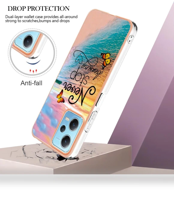 IMD Marble Flower Pattern TPU Back Cover — Mobiles, Smartwatch 2025
