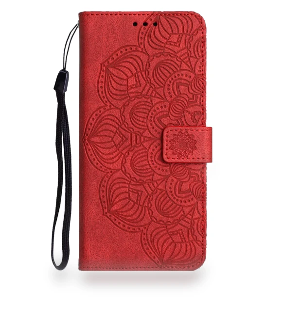 Imprinted Mandala Flower Phone Flip Wallet Case Stand — Phone Accessories, Smartwatch 2025
