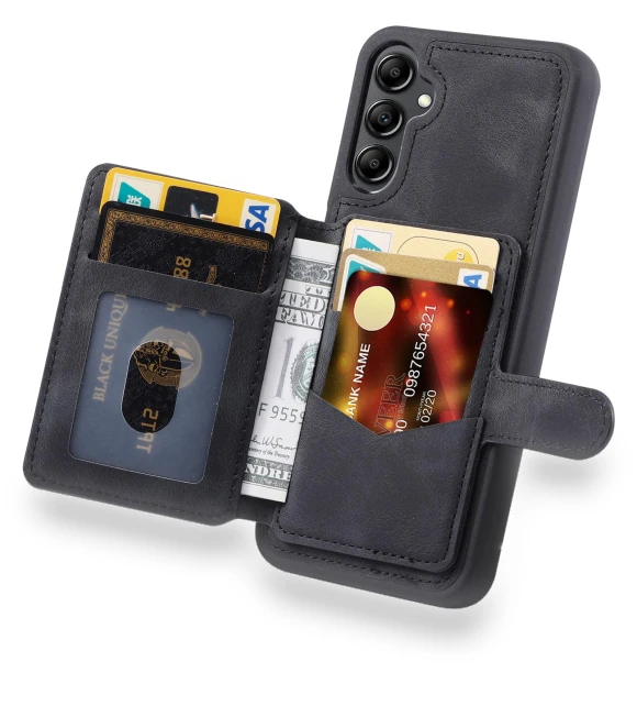 Kickstand Phone Cover RFID Blocking Wallet Case — Phone Accessories, Smartwatch 2025