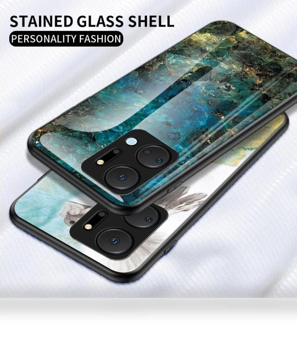 Marble Pattern Phone Case with Tempered Glass — Screen Protectors, Smartwatch 2025