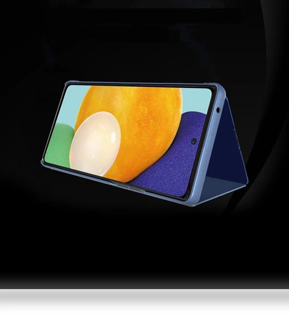 Mirror Flip Case PU Leather Electroplate Stand Smart View Window Business Phone Cover — Phone Accessories, Smartwatch 2025