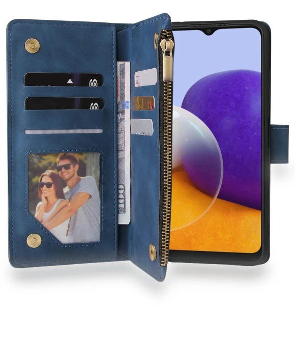 Multiple Card Slots Leather Phone Case Wallet Stand with Magnetic Clasp — Flip Cases, Smartwatch 2025