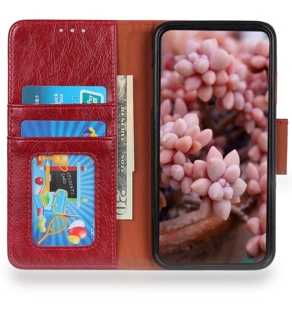 Nappa Texture Split Leather Wallet Folio Flip Phone Cover — Flip Cases, Smartwatch 2025