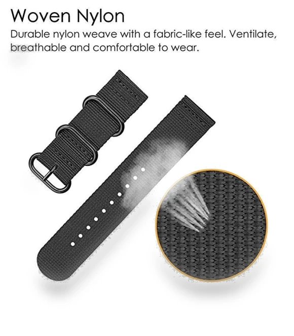 Nylon Watch Band Three Loops Adjustable Strap — Bands, Smartwatch 2025