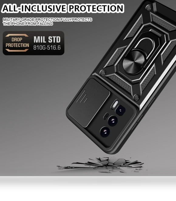 Phone Case with Sliding Camera Cover and Stand — Phone Accessories, Smartwatch 2025