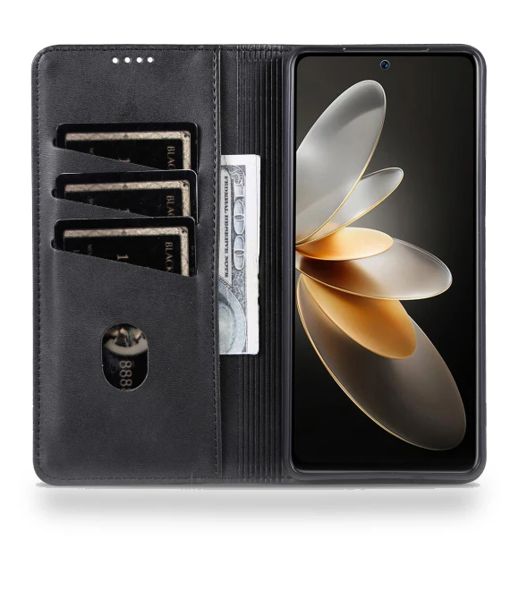 PU Leather Folio Wallet Magnetic Auto-absorbed Phone Cover — Battery Charger Cases, Smartwatch 2025